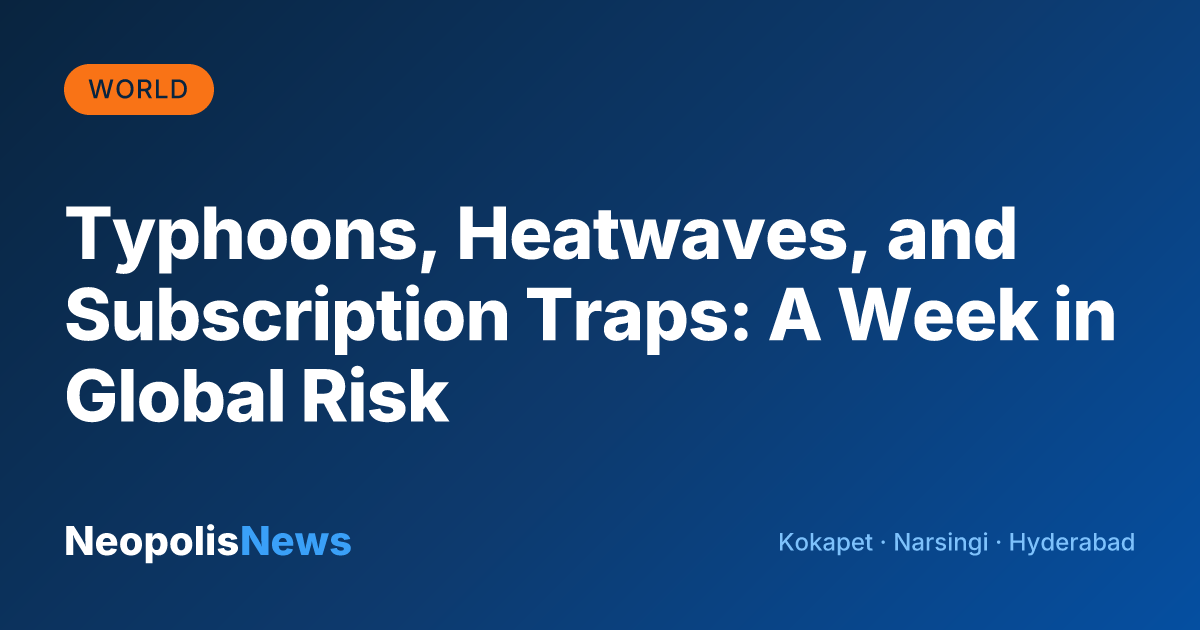 Typhoons, Heatwaves, and Subscription Traps: A Week in Global Risk