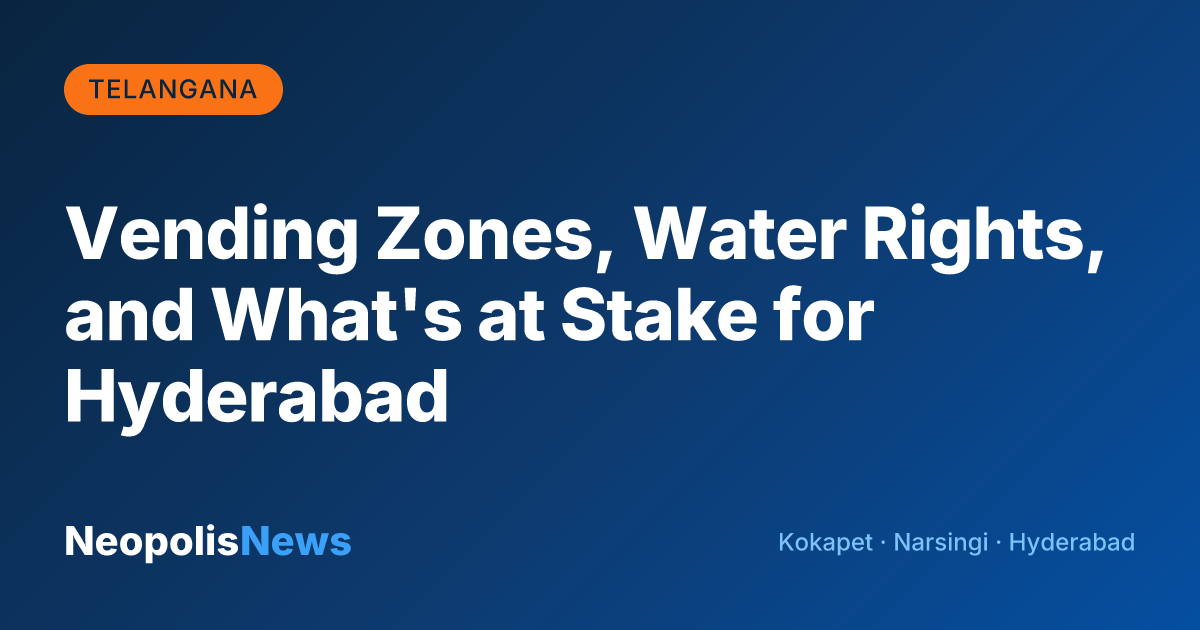 Vending Zones, Water Rights, and What's at Stake for Hyderabad
