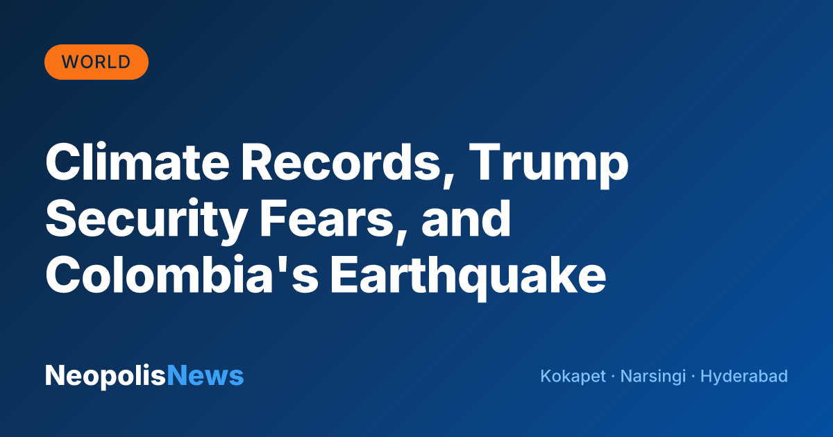 Climate Records, Trump Security Fears, and Colombia's Earthquake
