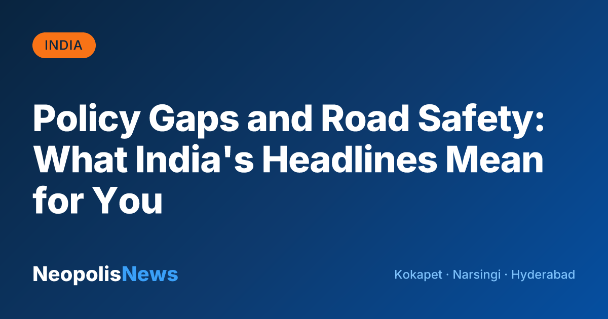 Policy Gaps and Road Safety: What India's Headlines Mean for You