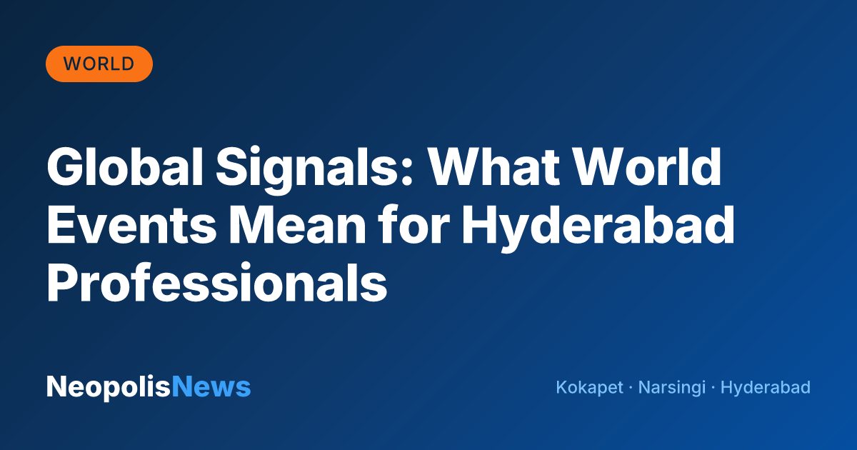 Global Signals: What World Events Mean for Hyderabad Professionals