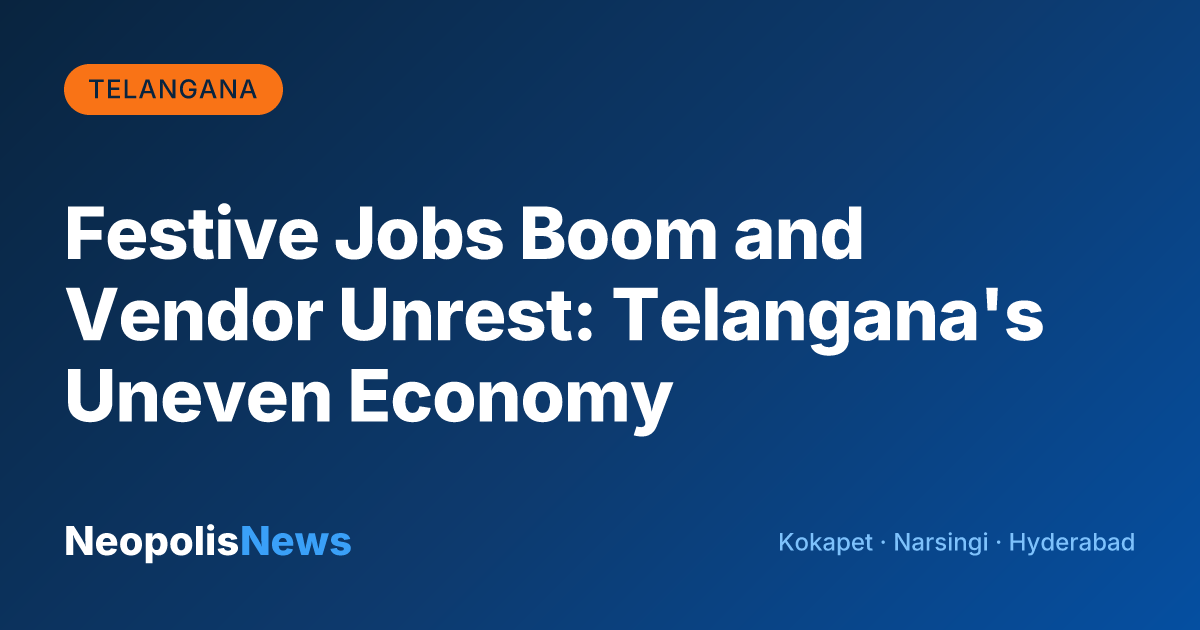Festive Jobs Boom and Vendor Unrest: Telangana's Uneven Economy