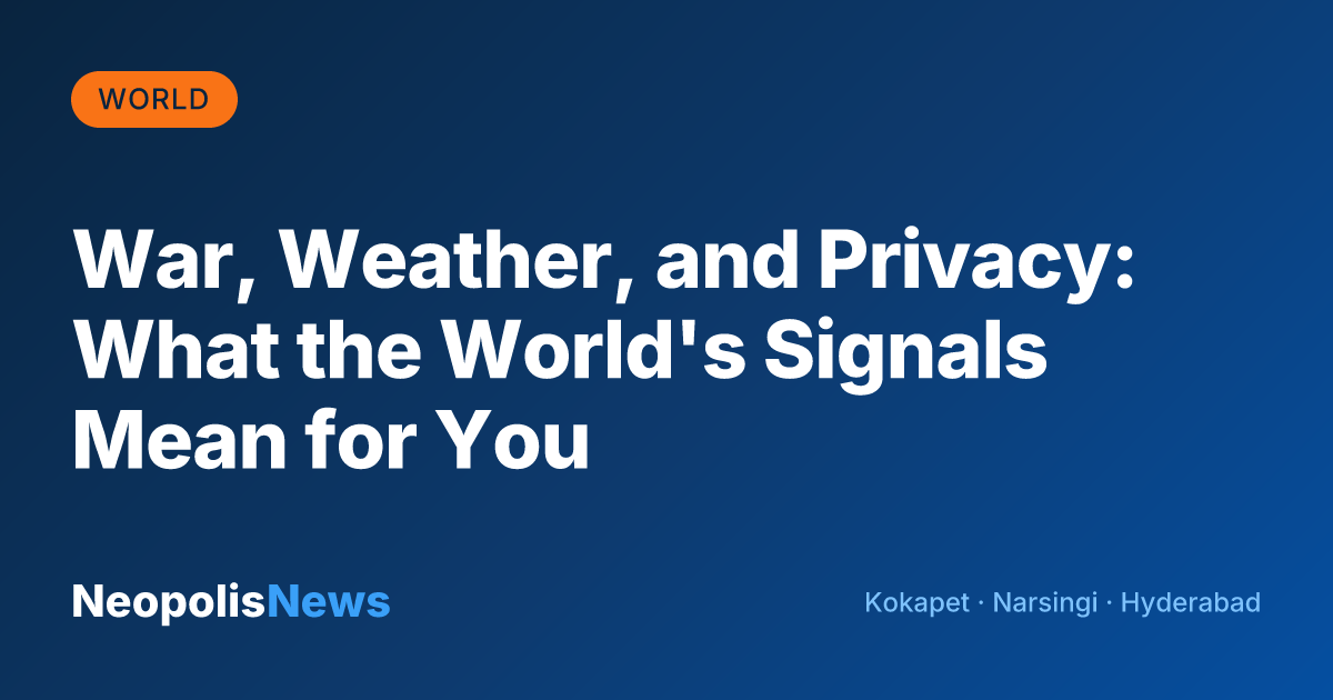War, Weather, and Privacy: What the World's Signals Mean for You