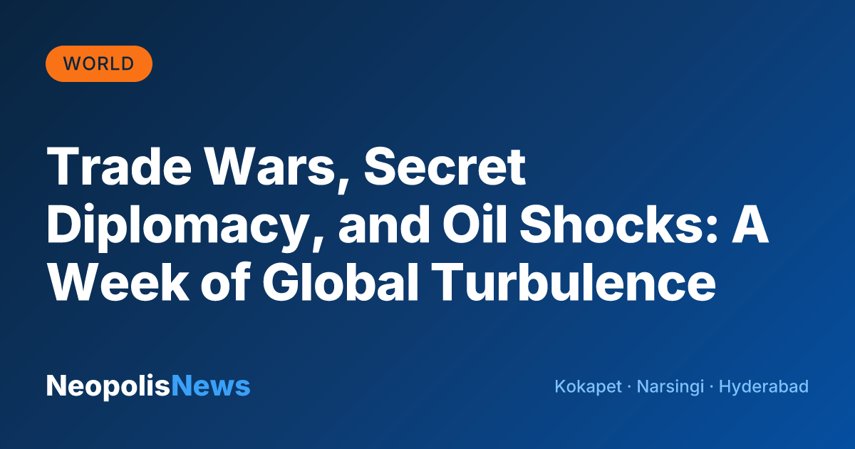 Trade Wars, Secret Diplomacy, and Oil Shocks: A Week of Global Turbulence