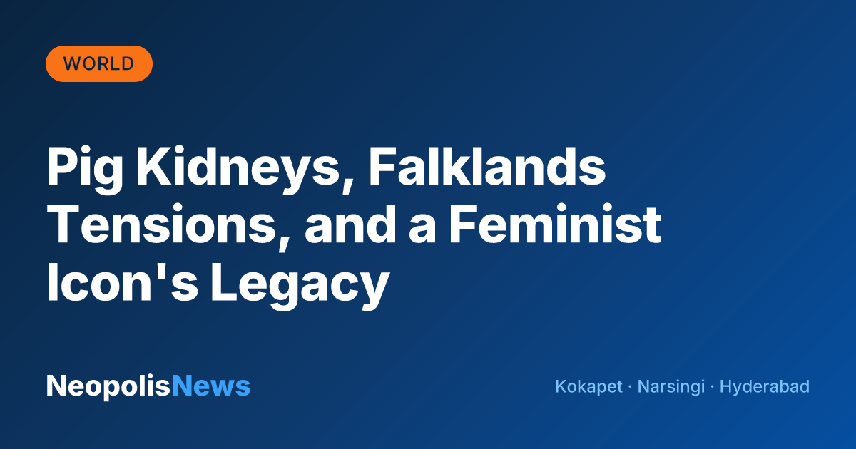 Pig Kidneys, Falklands Tensions, and a Feminist Icon's Legacy