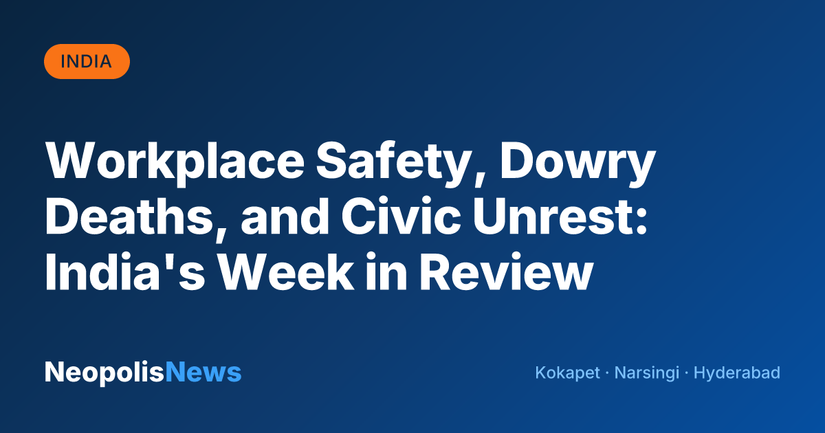 Workplace Safety, Dowry Deaths, and Civic Unrest: India's Week in Review