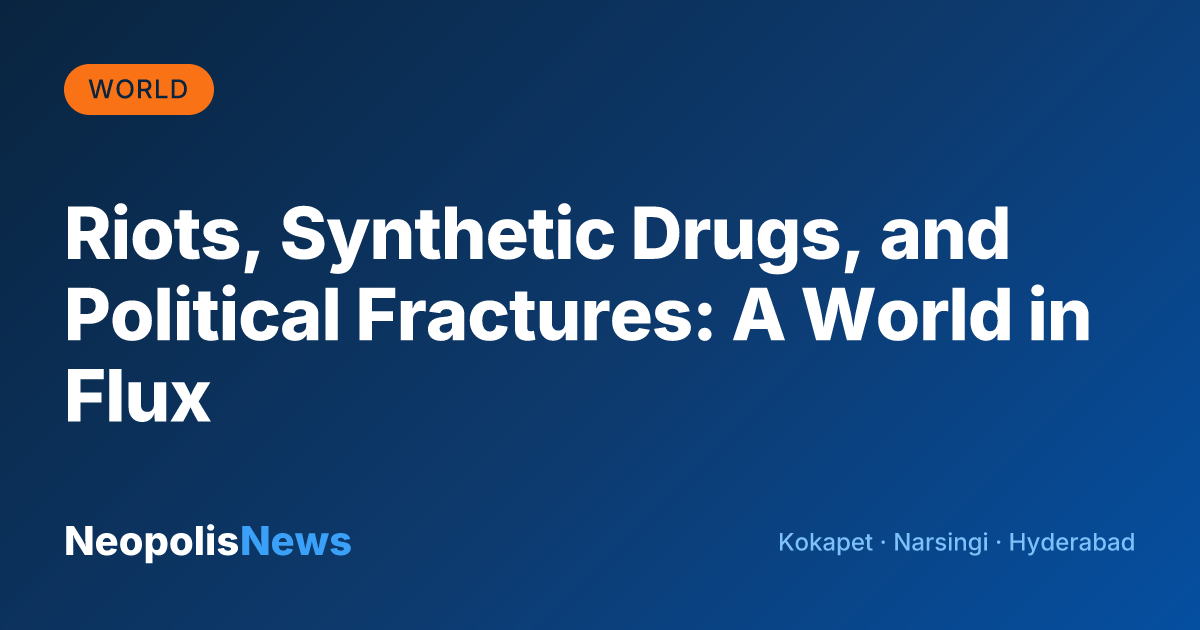 Riots, Synthetic Drugs, and Political Fractures: A World in Flux